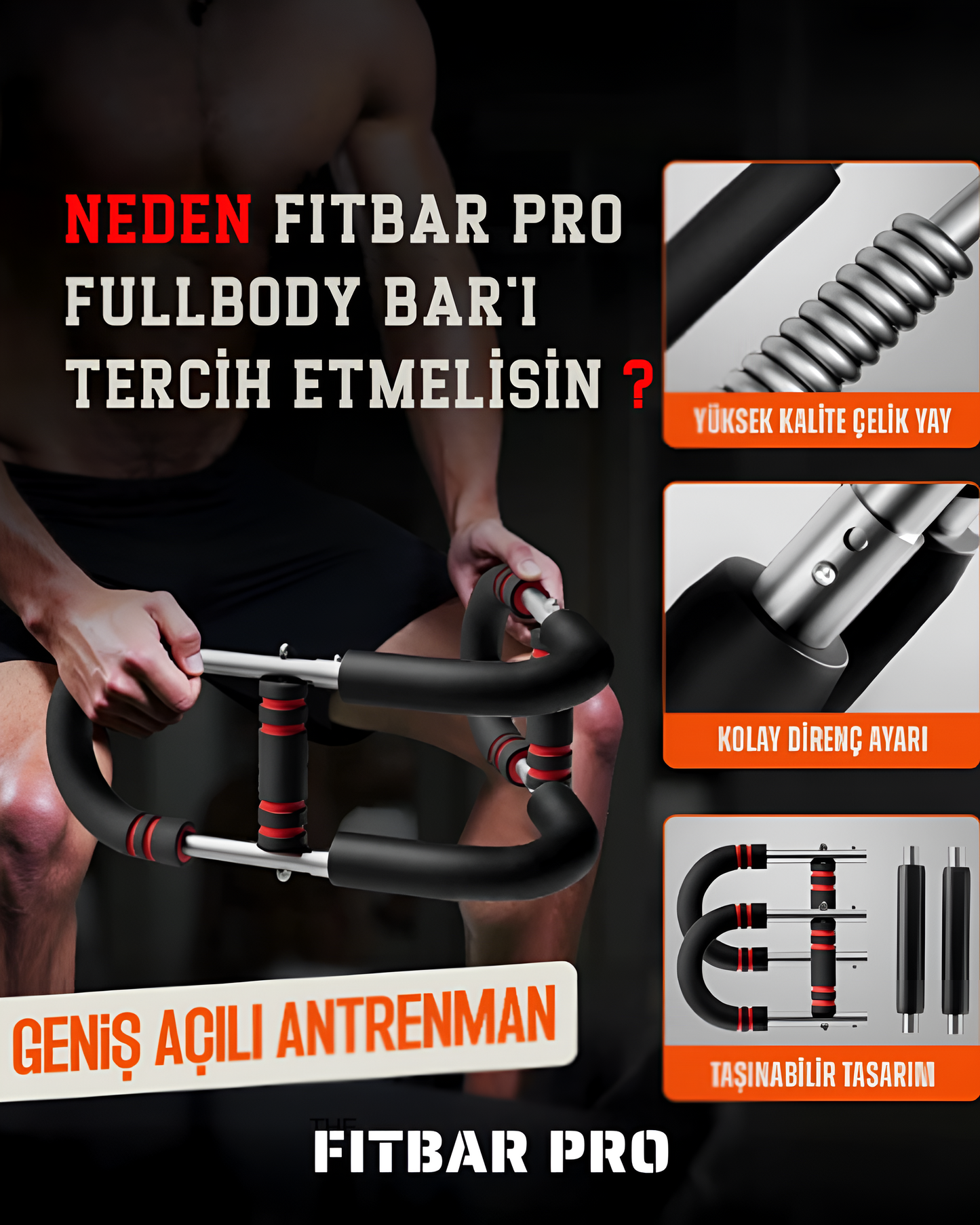 FitBar Pro – Taşınabilir Çok Bölgeli Kas Çalıştırma ve Vücut Şekillendirme Aleti