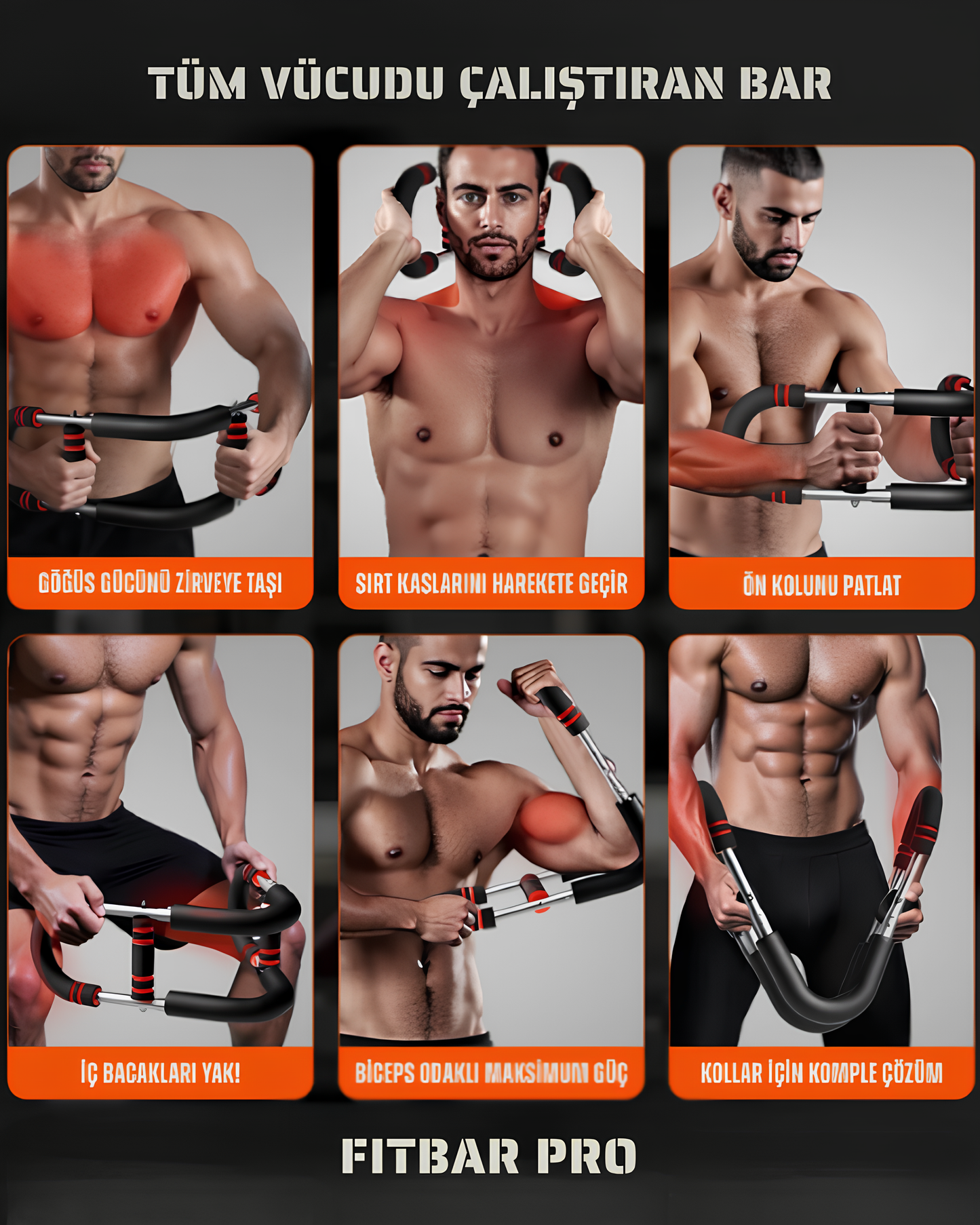 FitBar Pro – Taşınabilir Çok Bölgeli Kas Çalıştırma ve Vücut Şekillendirme Aleti