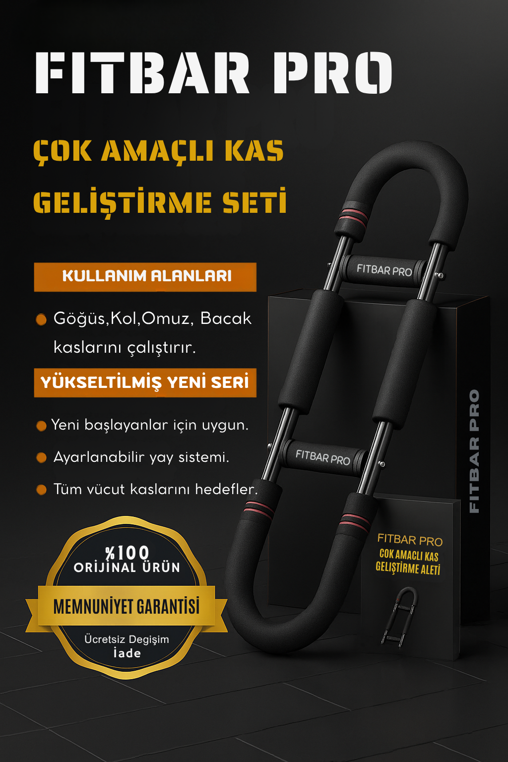 FitBar Pro – Taşınabilir Çok Bölgeli Kas Çalıştırma ve Vücut Şekillendirme Aleti